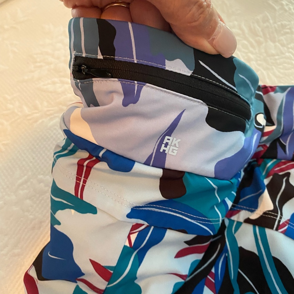 Women's Floral Swim Shorts - Blue and Black - Picture 4 of 16